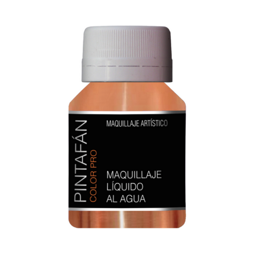MAQUILLAJE LIQUIDO AL AGUA METALIZADO COBRE 50ml.