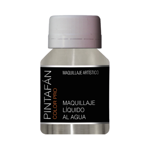 MAQUILLAJE LIQUIDO AL AGUA - METALIZADO PLATA 50ml. - PINTAFAN