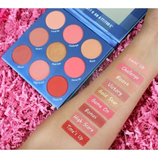 Blush Crush 9 Color Blush Palette - Level UP Rude Cosmetics - Imagen 2